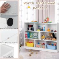 Estantería Infantil de 3 Niveles Organizador de Juegos de Madera Mueble Multiuso para Libros y Juegos 122 x 32 x 93 cm Blanco - details 3
