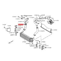 Manguera de entrada de aire Intercooler de motor lateral derecho, tubo de refrigerante de agua para Nissan NP300 2008-2015 14463-4KV2A 144634 KV2A - details 2