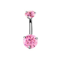 Juego de piercing de cristal para el ombligo, conjunto de Anillo para el ombligo, 14g, g23, de titanio, 6-10mm, 1 unidad - details 5