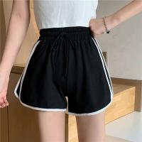 Pantalones deportivos de cintura alta para mujer, pantalones de seguridad para Yoga de pierna ancha informales para exteriores, pantalones cortos de mezcla de algodón de tres cuartos de longitud - details 12