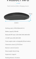 Portable RGB Bluetooth Wireless Mouse 2.4GHz USB Rechargeable Power Display Mouse Gamer for iPad Laptop PC Macbook Gaming Mouse - details 11