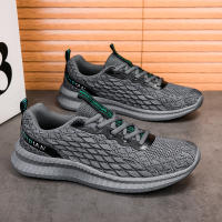 Zapatillas de correr para hombre, zapatos deportivos informales de malla transpirable, ligeros, sin cordones, suela suave, Color Rojo - details 4