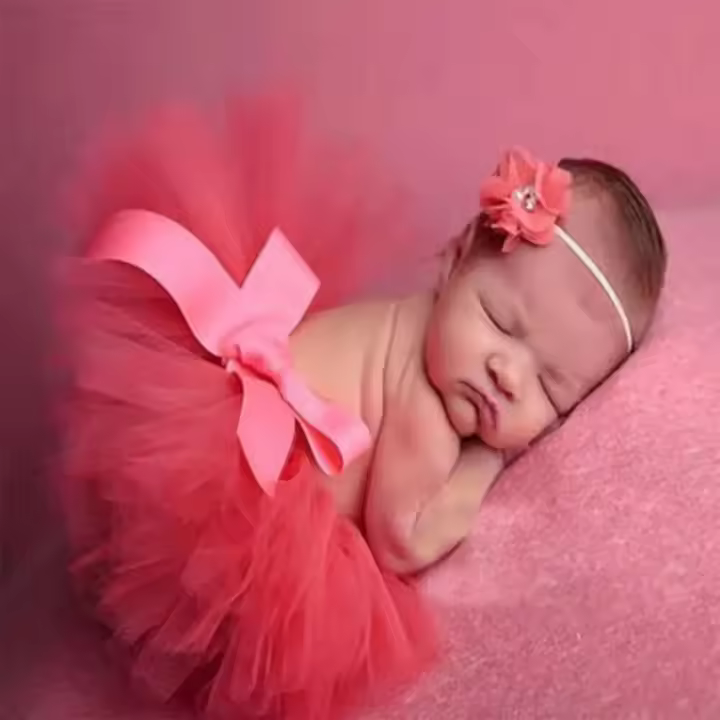 Conjunto de Diadema para Bebé Tre Vestido de Verano para Niña Accesorio de Fotografía de Princesa Bonita - 1