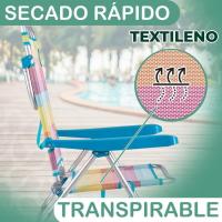 Pack 2 Sillas Playa Plegables |   Ligera Portátil |   Baja y Reclinable de 4 Posiciones |   para Camping, Piscina, Terraza o Jardín Azul - details 32