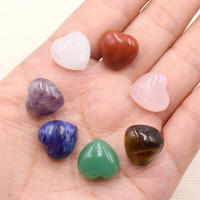 Juego de colgante de cristal Natural de 7 Chakras, Piedra en forma de corazón, grava colorida, energía, resina, luna, estrella, regalos - details 2