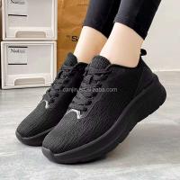 Nuevos zapatos deportivos de fitness de malla tejida con cordones verdes para caminar para mujer 35-42 #   marca de gran tamaño conocida - details 8