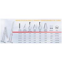 BTF, escaleras profesionales, escaleras BTF, profesionales, escaleras 3 tramos transformables