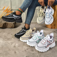 Zapatos de papá ligeros, transpirables, de punto tejido con suela suave para mujer, nueva moda de verano 2025 - details 10