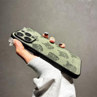 Funda de Teléfono de Cuero con Patrón Embossado de Winnie the Pooh y Perro Canino - details 2