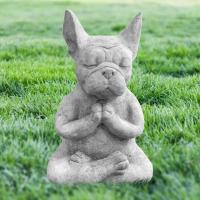 Estatua de Resina de Yoga Pose Escultura de Bulldog Francés para Jardín - details 5