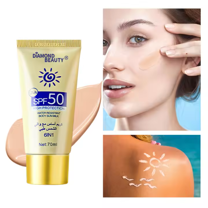 Crema de protección solar SPF50, iluminación protectora para la piel, refrescante, control de aceite, hidratante, ilumina el blanqueamiento Facial, bloqueador solar corporal - 1
