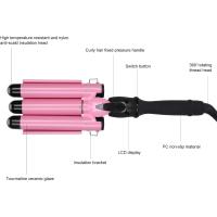 Tubo de pelo digital Triple LCD, Dispositivo de rizado de pelo, Calentamiento rápido, Ceramica para el cabello - details 3