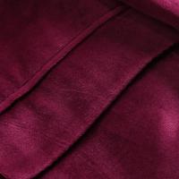 Blazer ajustado de terciopelo con dos botones para hombre, Color sólido - details 11