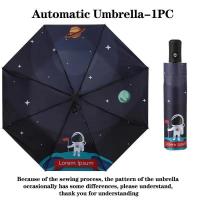 Paraguas plegables astronautas espaciales, paraguas cortavientos, automático, para adultos, estudiantes y niños - details 7
