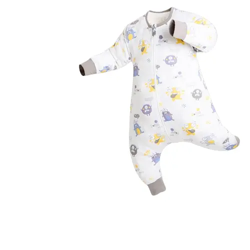 Saco de Dormir para Bebé de Algodón, Manga Larga, Versátil para Primavera y Otoño, Ideal para Aire Acondicionado - 1