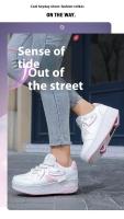 Zapatillas de Caminar Transpirables con Cordones para Niñas Zapatillas Deportivas de Patinaje Retráctiles Zapatos y Ropa para Exteriores para Mujeres - details 4