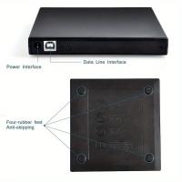Unidad externa de CD y DVD, reproductor de CD-RW portátil Delgado, USB 2,0, grabador de DVD-RW - details 4