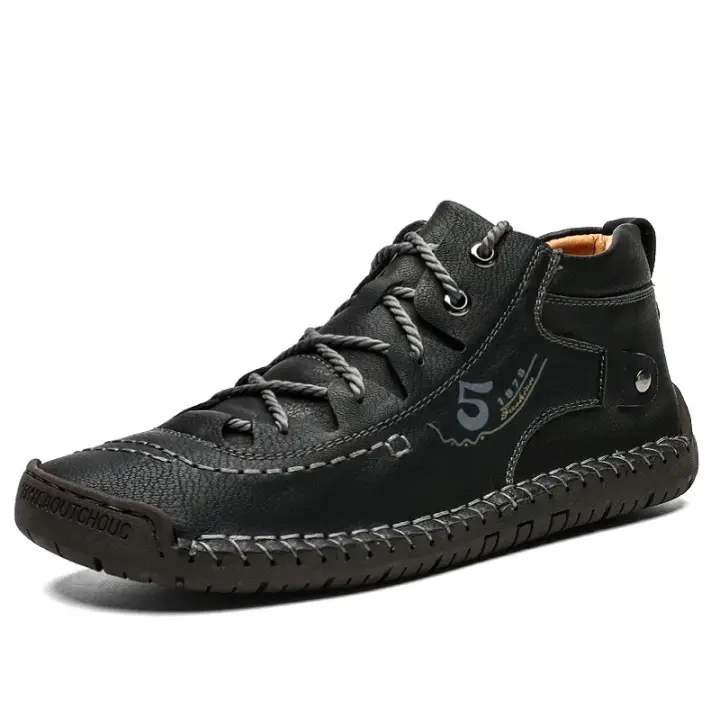 Zapatos de hombre de fondo plano para caminar cómodos de invierno informales hechos a mano, asequibles y de alta calidad - 1