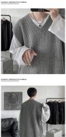 Suéter Preppy Estilo Coreano para Hombres 5XL Viste con Estilo Callejero para Jóvenes - details 18