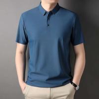 Nueva camiseta personalizada de verano de alta gama para hombre, Polo de marca de moda de negocios de manga corta de color sólido, cómodo y transpirable - details 26