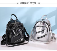 Nueva mochila de cuero suave para mujer, estilo lindo y moderno, adecuada para ir de compras y viajar, bolso versátil de Color sólido - details 14