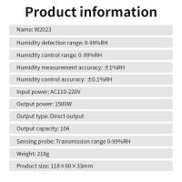 Controlador de humedad inteligente, higrómetro electrónico montado en la pared, interruptor de Control con Sensor, 110-220V, W2023 - details 9