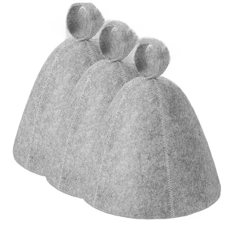 Gorro de Fieltro para Sauna Gorro de Baño Termal de Polyester para Secar el Sudor - 1
