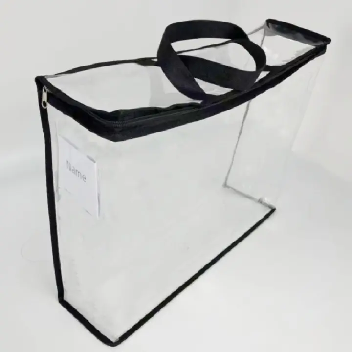 Bolsa de almacenamiento de ropa transparente de PVC, bolsa organizadora de sábanas impermeable a prueba de polvo con cremallera, bolsa de mano transparente plegable para gimnasio - 1