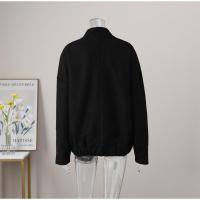 TRAFZA-abrigo liso elegante para mujer, chaqueta Bomber de manga larga con bolsillos y botones, ropa de calle informal holgada, 2023 - details 24
