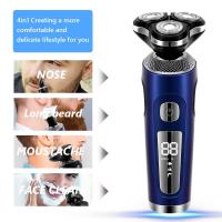 Afeitadora eléctrica 4 en 1 para hombre, recortadora 3D flotante, carga rápida USB, recortadora de barba portátil - details 2