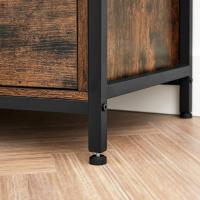 Mueble de TV Industrial 65 Pulgadas, 3 Cajones, Acero, Marrón Rústico y Negro - details 7
