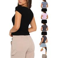 Ropa de verano ajustada Y2k Fairy Grunge 2000s para mujer, camisetas de manga corta con cuello en V, ropa de calle - details 10