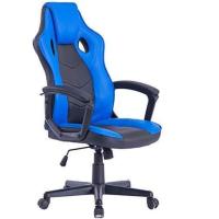 Silla de Ordenador Oficina |   Ergonómica para Gamers Especial Videojuegos |   Piel Sintética Acolchada |   Altura e Inclinación Ajustables |   Color Negro y Azul - details 2