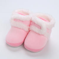 Botines suaves para bebé y niño, botas de nieve con pompón sólido, zapatos cómodos de moda, recién nacidos - details 11