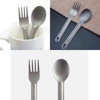 Cuchara De Titanio Con Mango Largo Para Camping Y Picnics Accesorios De Cocina Ambientales Utensilios De Cutlería Con Cuchara Y Fork EDC - details 13