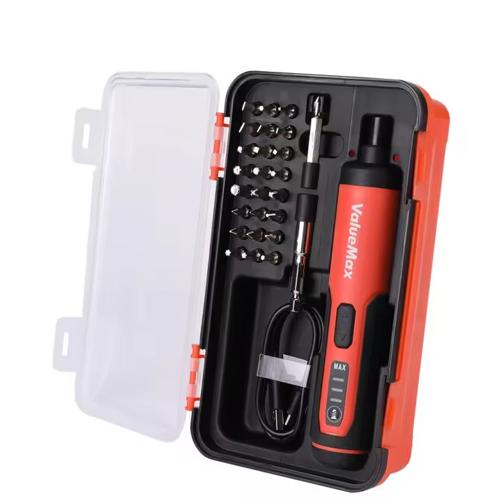 Destornillador eléctrico ValueMax de 3.6V, 5.4Nm con 24 accesorios, luz LED, indicador de batería y cargador, bricolaje profesional - 1
