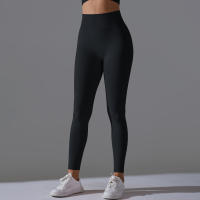Hamidou-Pantalones deportivos de Yoga para mujer, mallas de cintura alta y caderas ajustadas, glúteos de melocotón, pantalones de Yoga desnudos de cintura alta - details 8