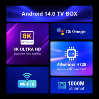 H96 MAX H728 Android 14.0 Smart TV Box con Octa Core 8K HDR10 1000M LAN Wifi6 BT5.0 - details 10