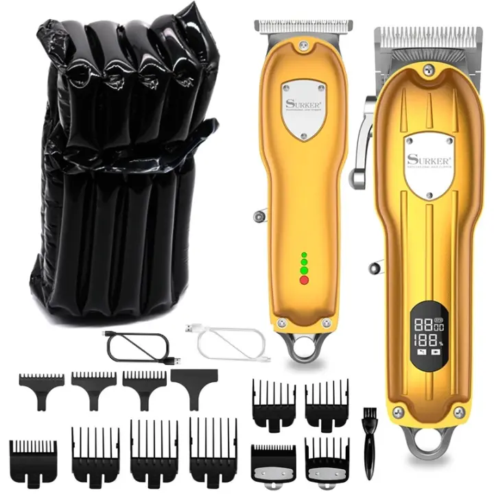 Cortadora de pelo eléctrica profesional para hombres, recortadora de pelo inalámbrica, máquina de corte de pelo ajustable, potente, barbería - 1