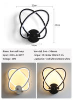 Lámparas de pared nórdicas modernas para interior, sala de estar, dormitorio, mesita de noche, AC90V-260V, decoración del hogar, iluminación de pasillo, accesorio de luz - details 1