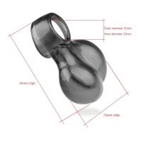 Leten Ring-juguetes sexuales para adultos y hombres, jaula para escroto, camilla de bolas, anillo masculino suave, retardante de eyaculación y erección - details 0