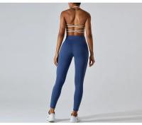 Pantalones deportivos de yoga para mujeres Cintura alta Entrenamiento rápido Control de barriga Elevación de glúteos Material de nylon Temporada primavera/verano - details 19