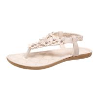 Sandalias de fondo plano impresas en flores para mujeres, sandalias de playa impresas en flores - details 6