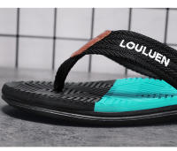 Chanclas de Verano para Hombre, Sandalias Antideslizantes de Bloques de Color para Exteriores, Chanclas de Suela Suave para Hombre, Chanclas de Punta Vietnamita para Conducir - details 2