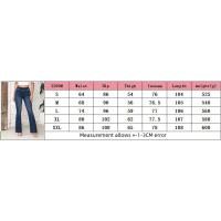 Primavera y verano nueva moda cintura elástica de alta elasticidad tipo bota jeans de sastrería ajustados pantalones acampanados de mezclilla de levantamiento de cadera pantalones ajustados casuales - details 0