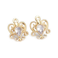 10 Uds. Colgantes de latón y circonita de Color dorado de 18K, accesorios para hacer joyas Diy de alta calidad, collar, pendientes - details 0
