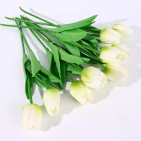 Flores artificiales de tulipanes para jardín, ramo de flores falsas para decoración de boda, fiesta, hogar, 10 piezas - details 7