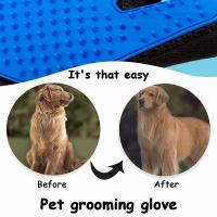 Peines de perro gato peines de mascota peines de perro peinado guantes cepillo Deshedding limpieza efectiva masaje de espalda depilde baño Animal - details 4