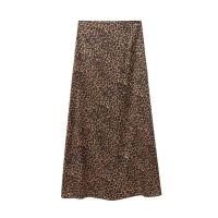 Falda de Satén con Estampado de Animal Estilo Veraniego Versátil para Mujeres - details 1