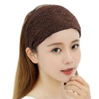 Diadema de flores de malla antideslizante con temperamento, diadema de encaje hueco, accesorios elásticos para el cabello, envoltura para la cabeza de lado ancho para mujer - details 7
